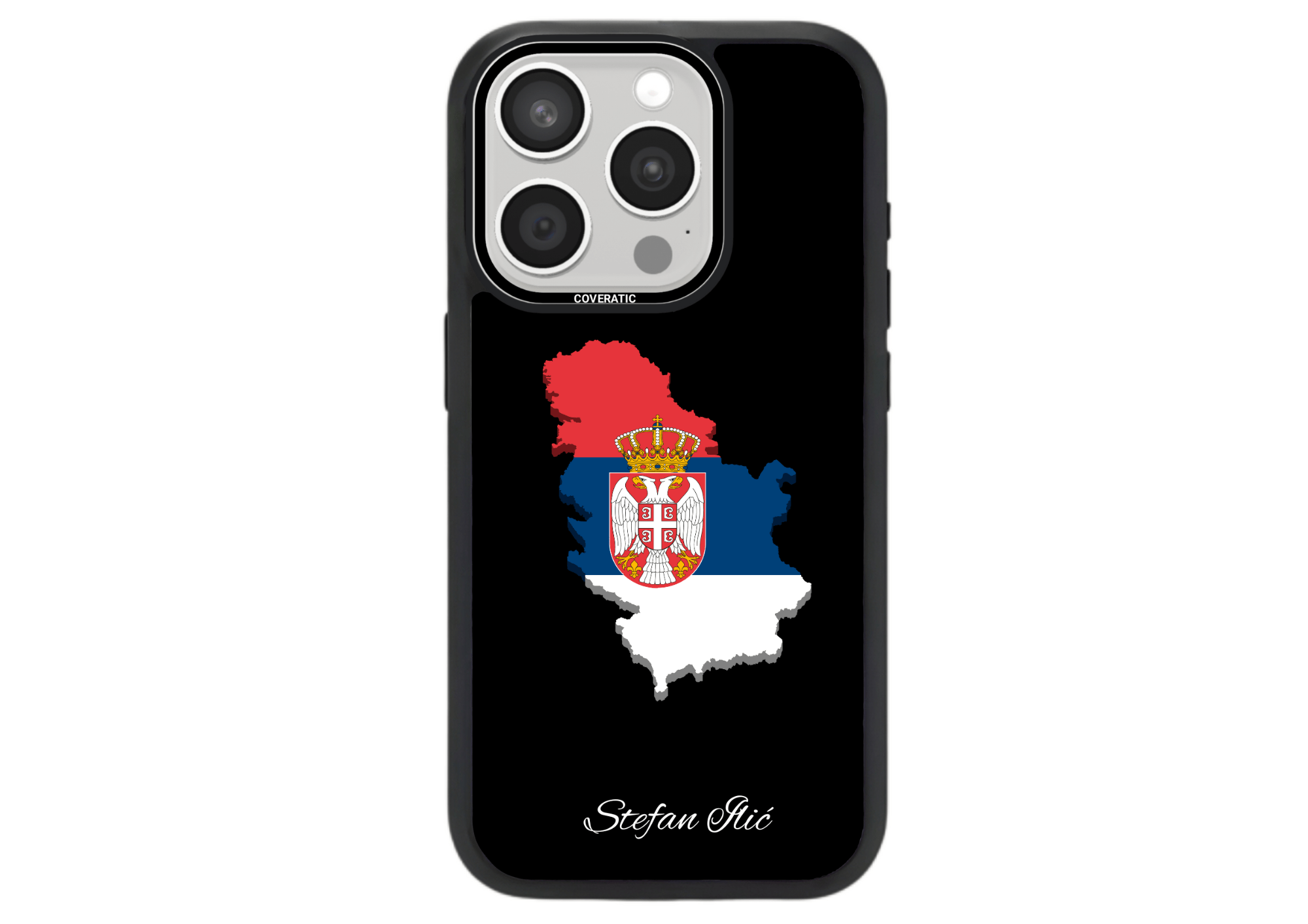 Personalisierte Handyhülle mit Land Flaggen Serbien– Pro Shock - COVERATIC