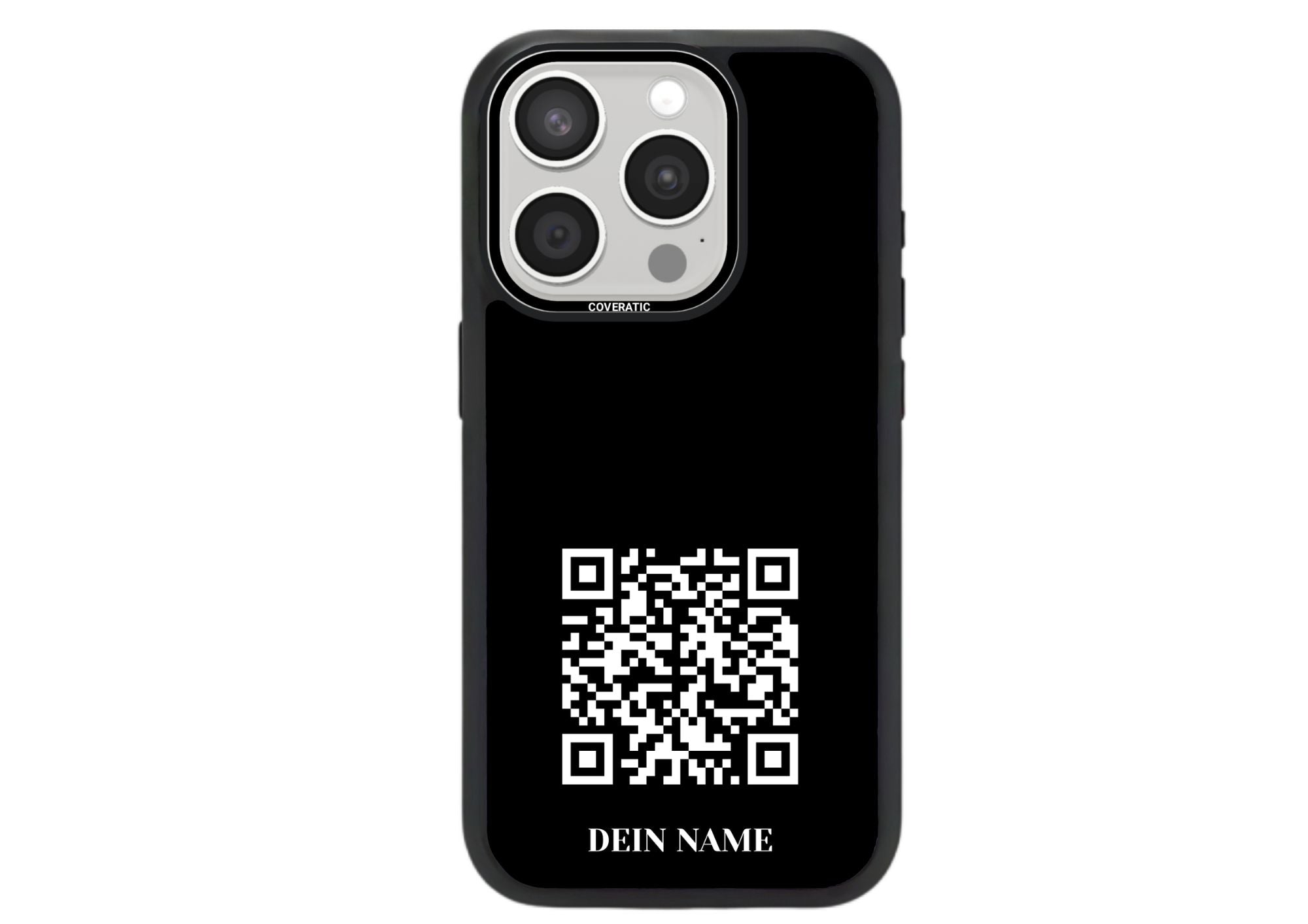 Personalisierte Handyhülle mit QR - Code Black - Pro Shock - COVERATIC