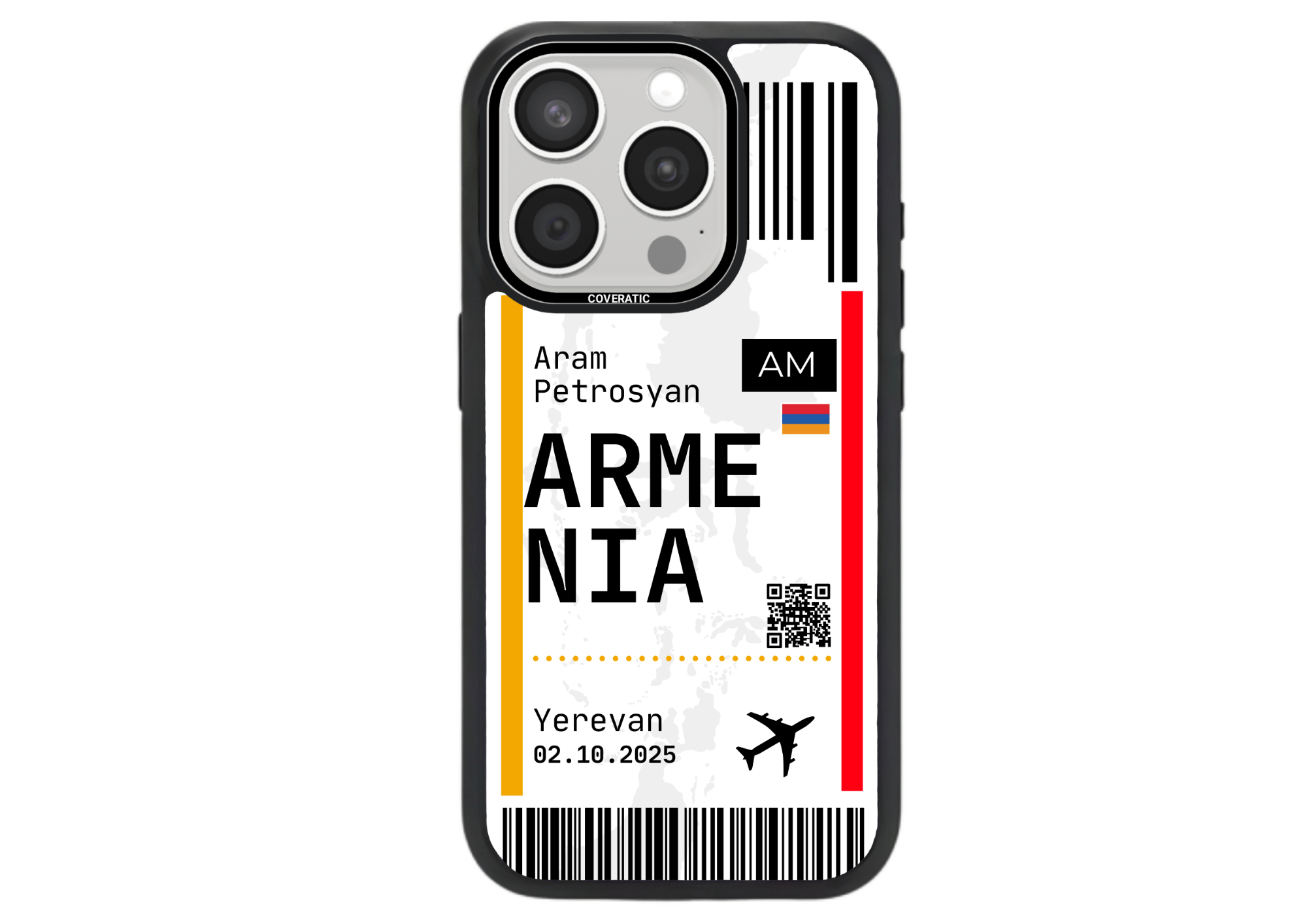 Personalisierte Handyhülle mit Ticket ARMENIA – Pro Shock - COVERATIC