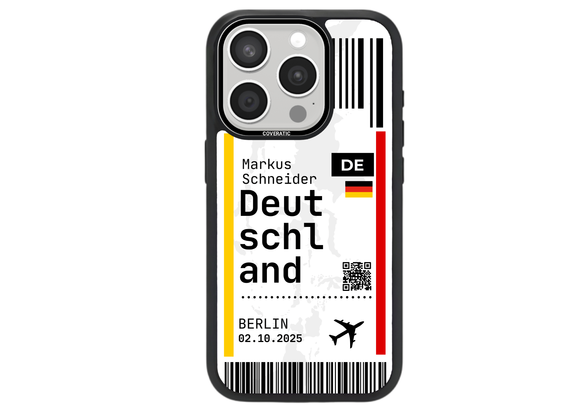 Personalisierte Handyhülle mit Ticket Deutschland – Pro Shock - COVERATIC