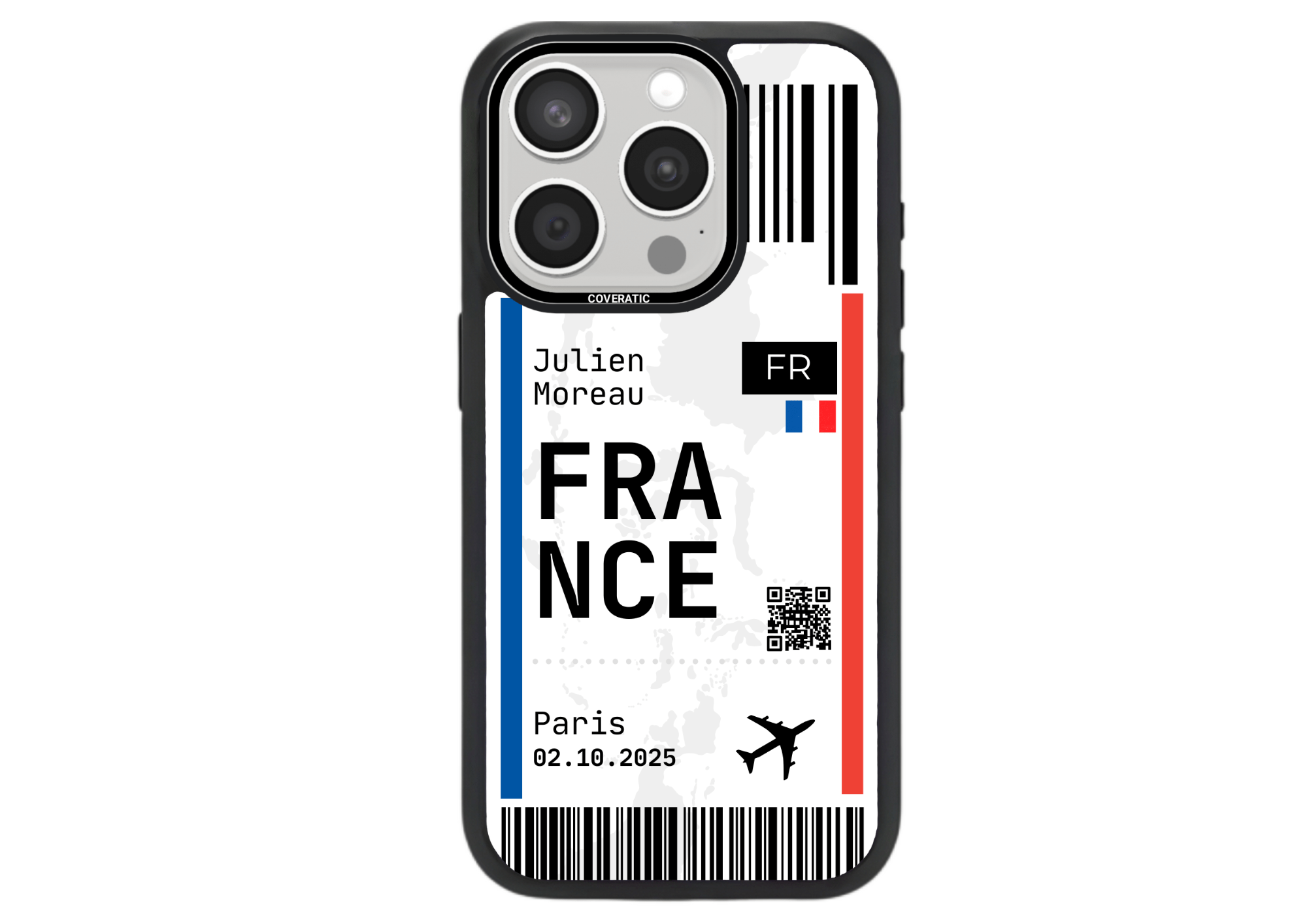 Personalisierte Handyhülle mit Ticket FRANCE – Pro Shock - COVERATIC