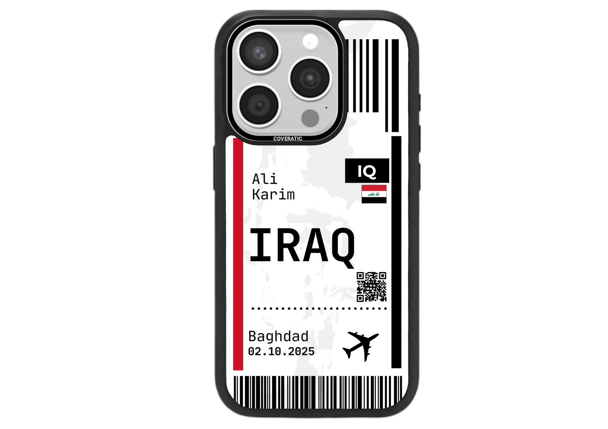 Personalisierte Handyhülle mit Ticket iRAK – Pro Shock - COVERATIC