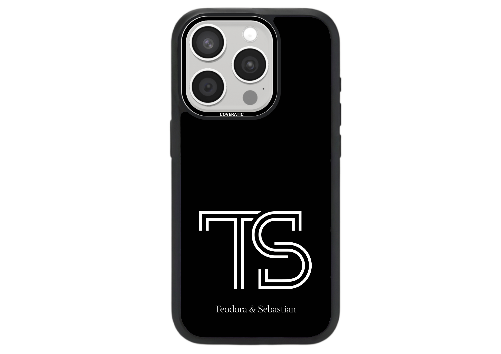 Personalisierte Couple Handyhülle mit Initialen - Pro Shock - COVERATIC