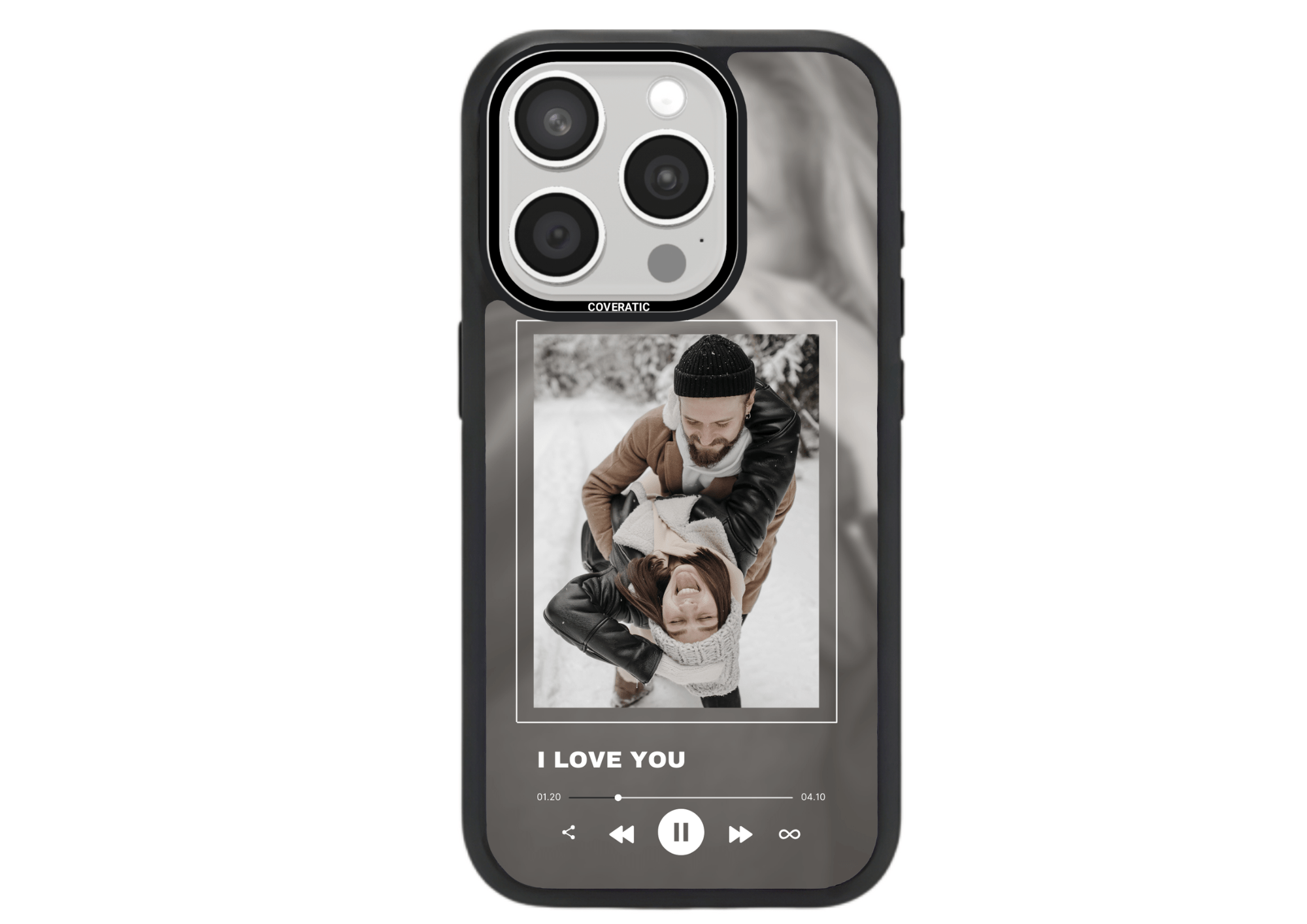 Personalisierte Handyhülle mit 1 Foto und Wunschtext – Pro Shock - COVERATIC