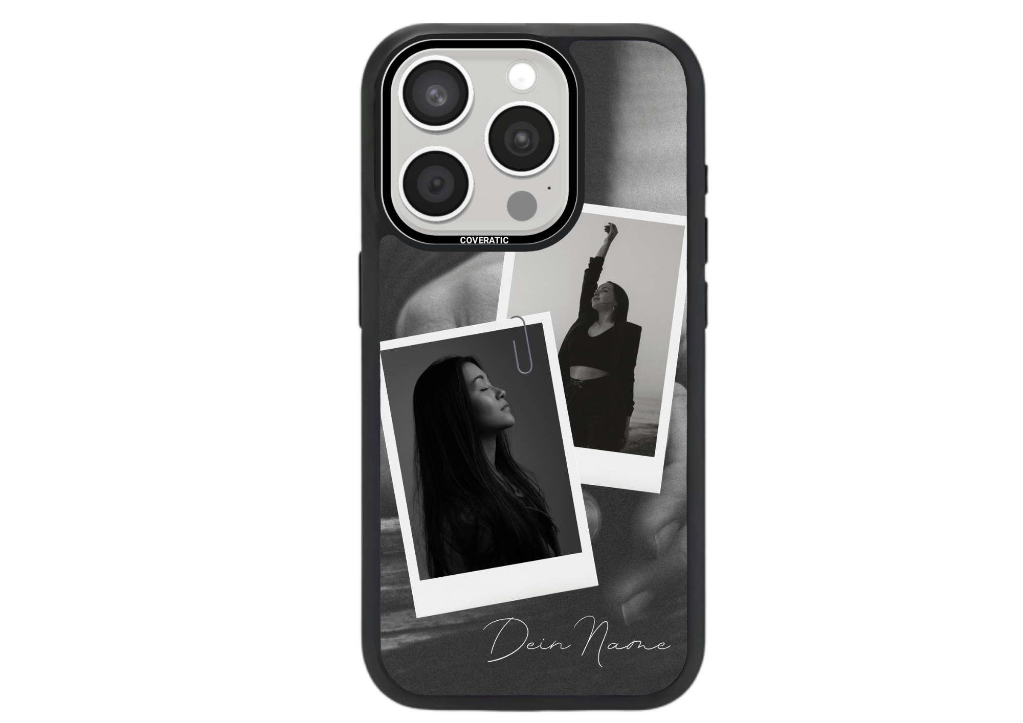 Personalisierte Handyhülle mit 2 Fotos un Name – Pro Shock - COVERATIC