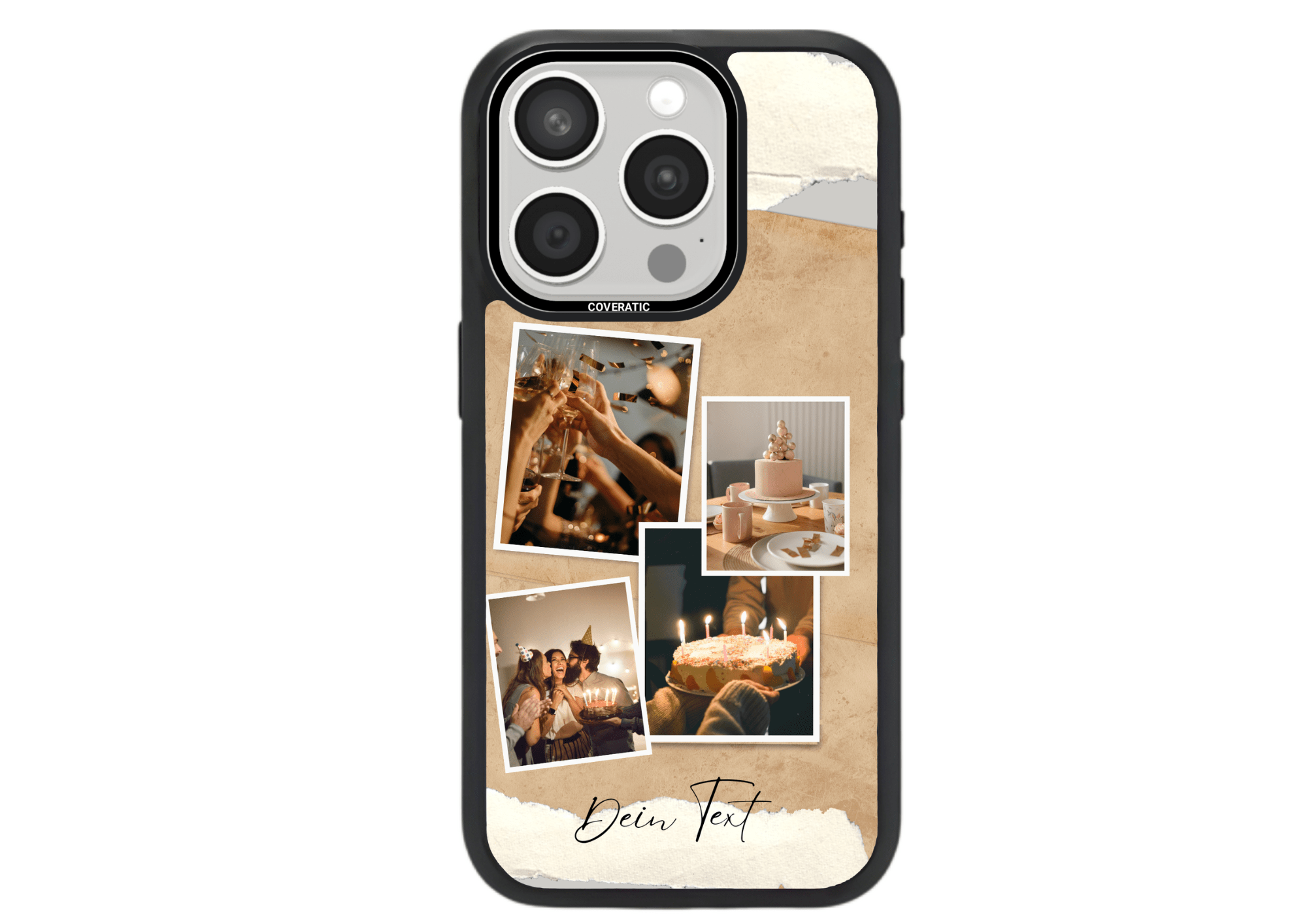 Personalisierte Handyhülle mit 4 Fotos und text– Pro Shock - COVERATIC