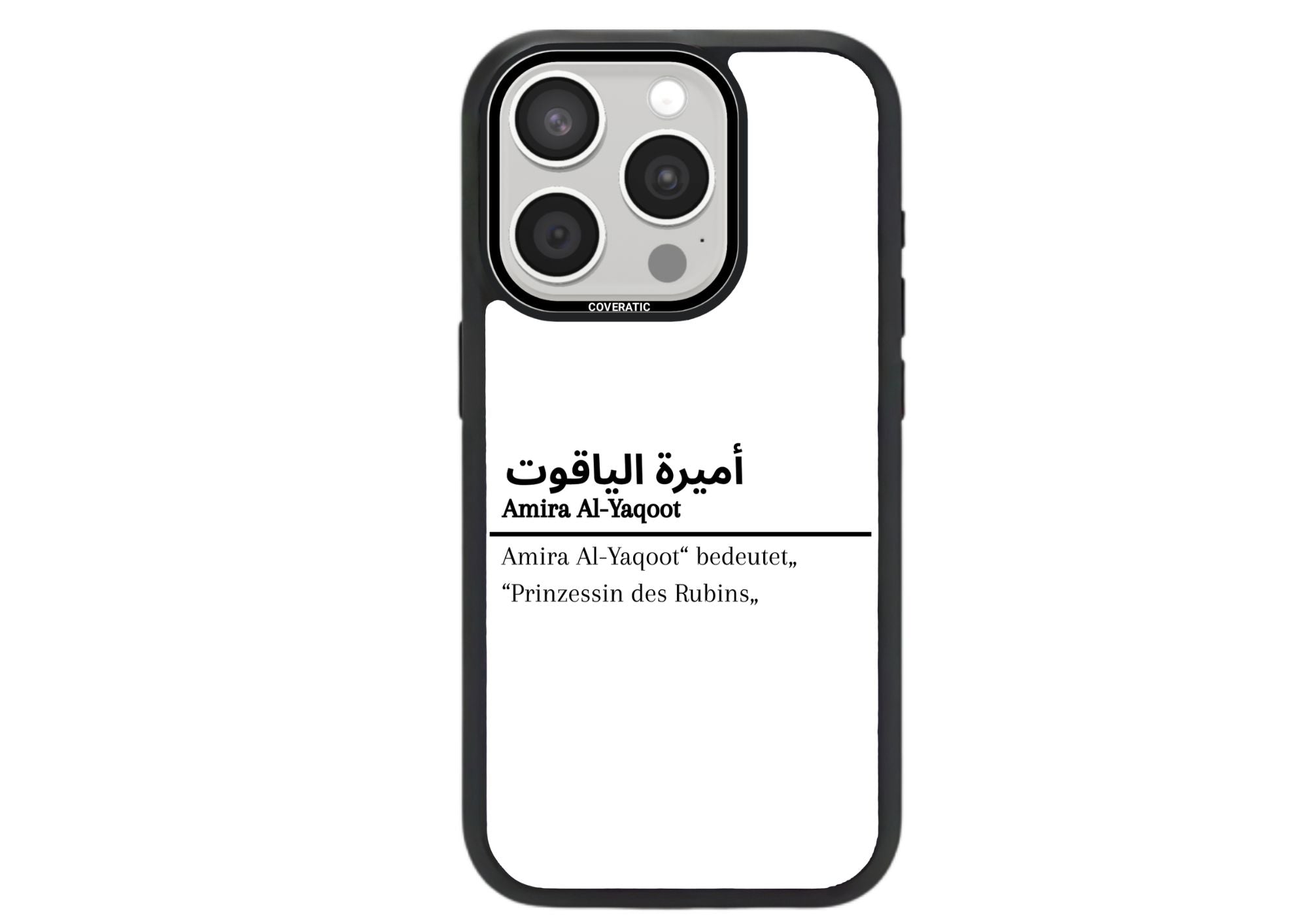 Personalisierte Handyhülle mit arabischem Namen und Bedeutung des Namens - Pro Shock - COVERATIC