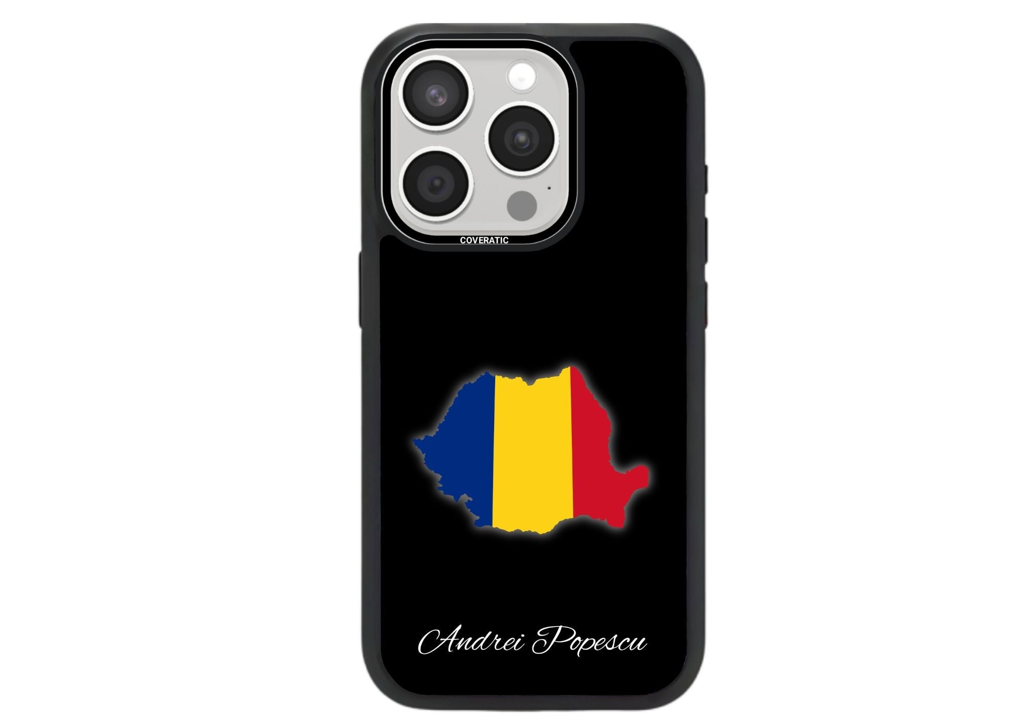 Personalisierte Handyhülle mit Land Flaggen Romania – Pro Shock - COVERATIC