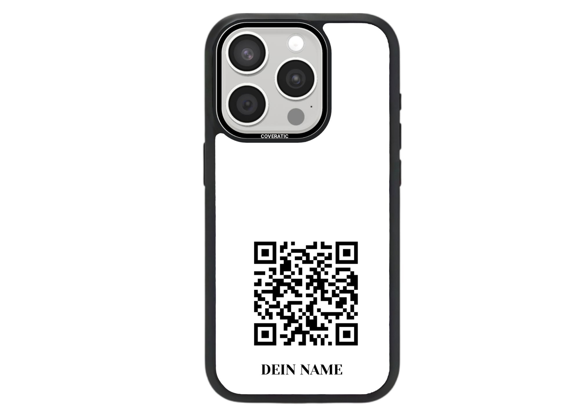 Personalisierte Handyhülle mit QR - Code White - Pro Shock - COVERATIC