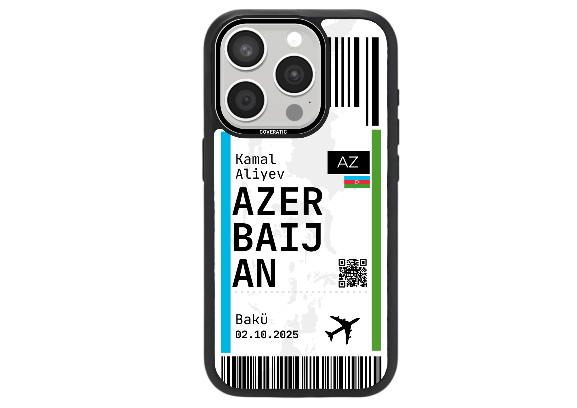 Personalisierte Handyhülle mit Ticket AZERBAIJAN – Pro Shock - COVERATIC