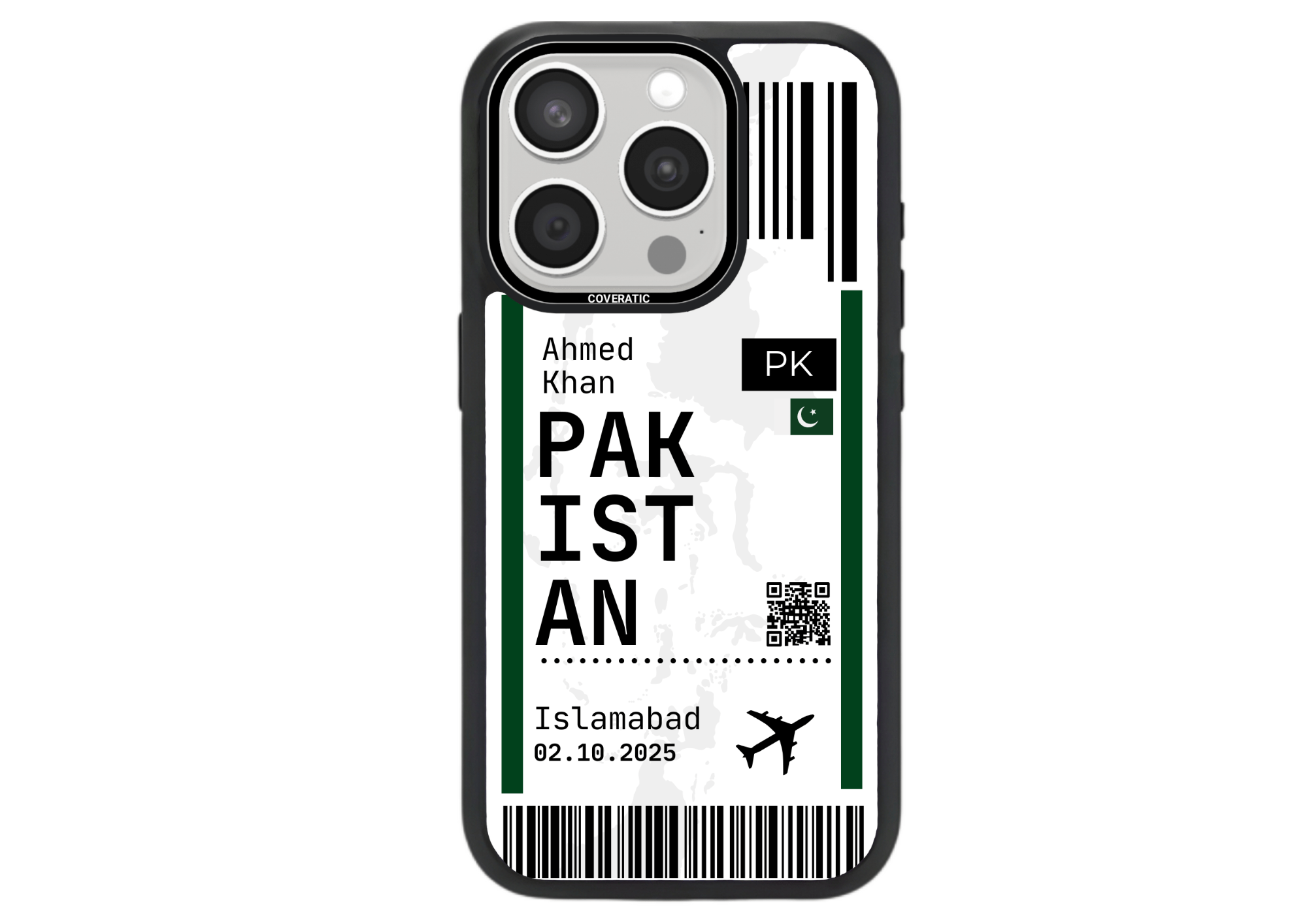 Personalisierte Handyhülle mit Ticket PAKISTAN – Pro Shock - COVERATIC