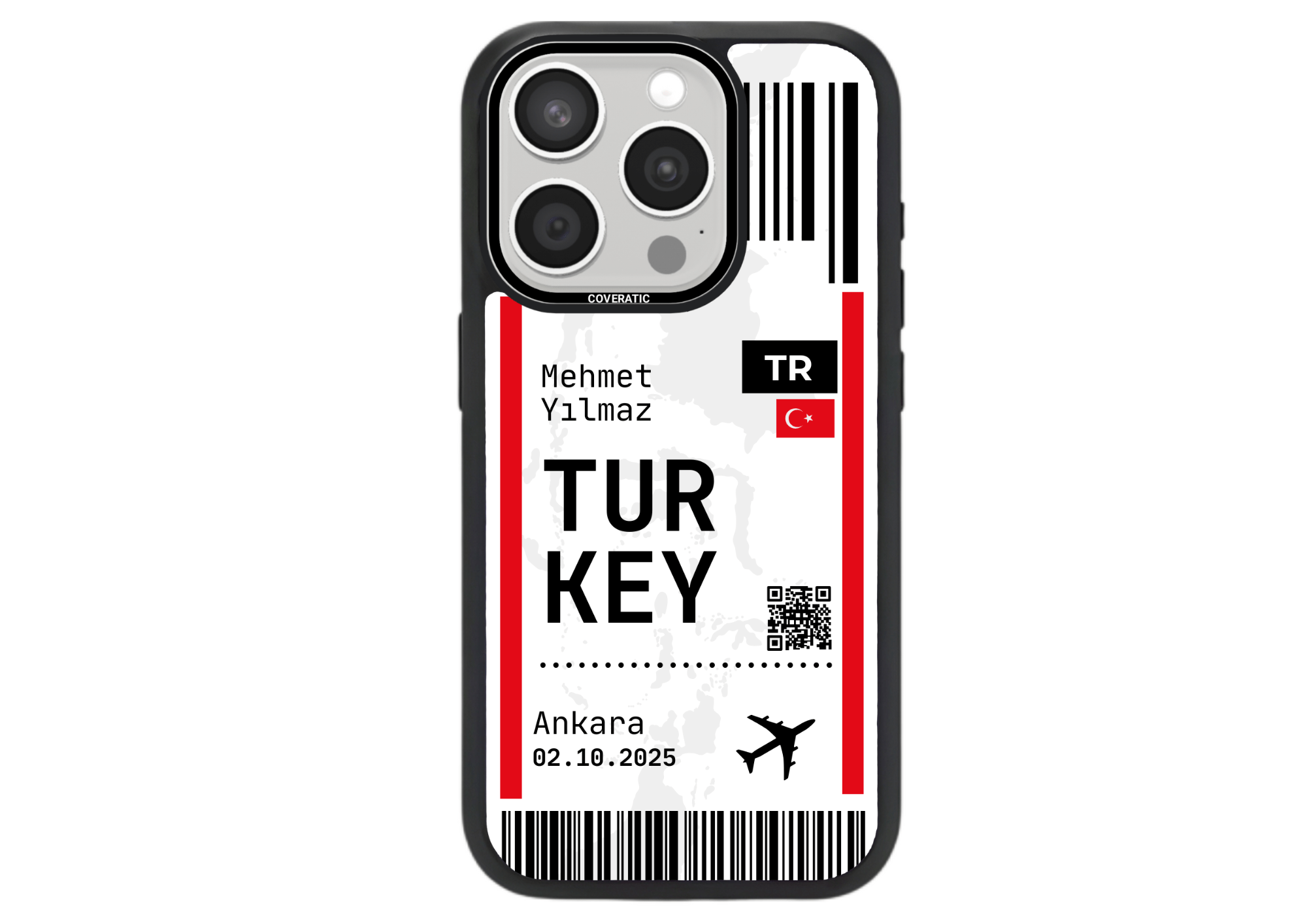 Personalisierte Handyhülle mit Ticket Turkiye– Pro Shock - COVERATIC