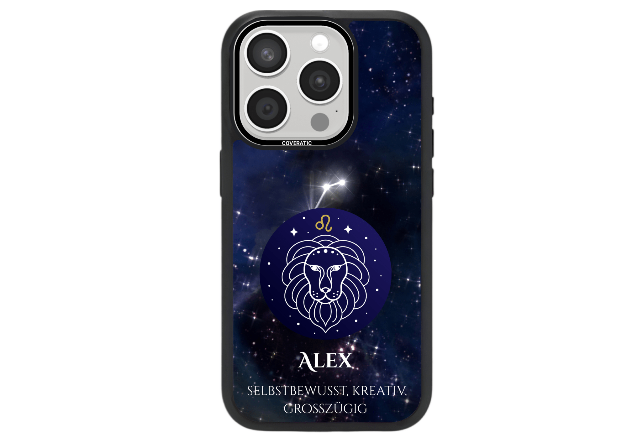 Personalisierte Handyhüllen mit Sternzeichen Löwe - Pro Shock - COVERATIC